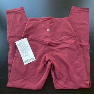 Lululemon Align HR Pant 25” with Pockets (Size 4) Mulled Wine Leggings NWT